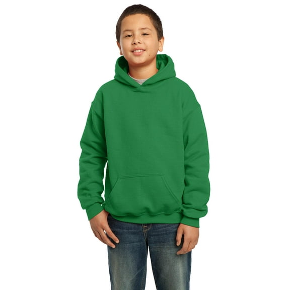 Gildan Boy's Long Sleeve Front Pouch Pocket Hooded Sweatshirt - 18500B