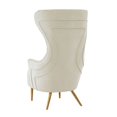 thumbnail image 3 of Jezebel Cream Velvet Wingback Chair, 3 of 6