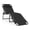 Black, variant on Foldable Recline Lounge Chair, Adjustable Backrest & Footrest - Outdoor Beach Camping Chair - Grey/Black/Blue - 265lbs Capacity