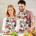 thumbnail image 5 of Cute Hedgehogs and Red Mushrooms Pattern Apron-Garden Aprons for Women with Pockets-Cotton Linen Waterproof Kitchen Cooking Gardening Aprons Adjustable for Kitchen,Cooking,BBQ and Salon 33x27 Inch, 5 of 7