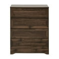 thumbnail image 4 of 4 Drawer Dresser with Handles, Accent Cabinet for Living Room, Entryway and Hallway, Dark Brown, 4 of 14