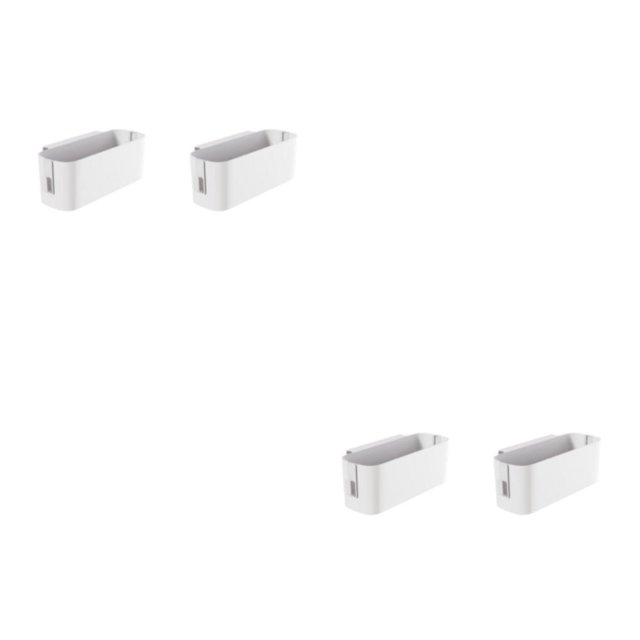 Billuyoard Organizador de cama colgante de 2 piezas, cesta colgante Premium de fácil instalación para dormitorio, organizador de artículos blanco 2Conjunto