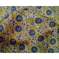 thumbnail image 4 of oneOone Silk Tabby Fabric Leaves & Floral Block Print Fabric BTY 42 Inch Wide, 4 of 5