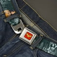 thumbnail image 2 of Wonder Woman Logo Full Color Red Wonder Woman 4 Poses Skyline & Stars Blues Seatbelt Belt Standard, 2 of 2