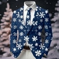 thumbnail image 4 of MUXiin Boys Jacket Christmas Suit for Boy Christmas Snowflake Print Blazer, Festive Casual Suit for Holiday Party,Blue,3-4 Years, 4 of 5