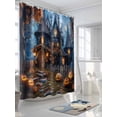 thumbnail image 5 of Halloween Waterproof Fabric Shower Curtain, Forest Ghost Pumpkin Castle Vintage Cottage Shower Curtain for Bathroom Curtains Bathtubs Hotel Washable Shower Curtains with 12 Hooks Small 36x78in, 5 of 6