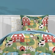 Dream Factory Barnyard Animals Full Bed in a Bag Multi, Microfiber, 100% Polyester Fill, Unisex, Child