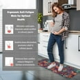 thumbnail image 4 of Boho Anti Fatigue Kitchen Mat Set of 2, Paisley Floral Kitchen Rugs and Mats PVC Rubber Waterproof Non Skid Cushioned Comfort Standing Mats Memory Foam Mat for Kitchen, Office, Laundry, 4 of 6