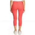 thumbnail image 6 of Couver Women's Ultra Stretch 5 Pocket Capri Jeggings Pull-On Denim Look Pants, Coral, Small, 1 Pair, 6 of 9
