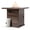 Brown, variant on AJ Enjoy 28'' Outdoor Propane Fire Pit Table, 50,000 BTU Auto-Ignition Square Gas Firepit with Painted Steel Tabletop, Lava Rocks, Stainless Steel Lid