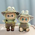 thumbnail image 2 of Ropa y accesorios para muñecas de peluche de 17 cm para muñecas ídolos de Corea Kpop Exo Labubu I II, ropa de fiesta con mono verde, 2 of 5
