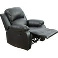 thumbnail image 2 of Bonded Leather Living Room Furniture Set Reclining Sofa Set Loveseat Furniture Sets in Living Room Sofa Recliners (Chair, Black), 2 of 12