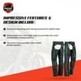 thumbnail image 6 of Daniel Smart Motorcycle Leather Chaps – Grommet Detailing- All Season Women’s Biker Pant with Customizable fit & Carry Pocket, 6 of 7