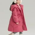 thumbnail image 5 of Mercatoo Girl's Winter Long Parka Puffer Coat Boys Thicken Ski Jacket With Hood Kids Down Jackets Knee Thick Warm Trench Overcoat, 5 of 9