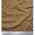 thumbnail image 1 of Soimoi Brown Rayon Fabric Pannahazar Jamdani Decor Fabric Printed Yard 56 Inch Wide, 1 of 1