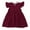 Wine, variant on FAIWAD Toddler Girls Dresses Cotton Linen Ruffle Sleeve Dress Kids Summer Casual Beach Princess Sundresses 2-10Years