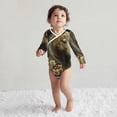thumbnail image 4 of Xecao Palatial Gold Pattern Horse Print Baby unisex-baby Cotton Long-sleeve Bodysuits-2 Years, 4 of 6