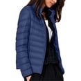 thumbnail image 4 of Purcolt Womens Cropped Puffer Jacket - Quilted Packable Lightweight Winter Coat - Stand Collar Long Sleeve Full Zip Windproof Insulated Snow Coats, 4 of 7