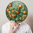 thumbnail image 6 of Yayeee Wall Clock Battery Operated 11.9" Silent Non-Ticking for Living Room, Orange Tree Pattern, 6 of 8