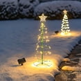thumbnail image 1 of Christmas Decorative Stake Lights, LED Christmas Tree Stakes Lights Solar Powered, Waterproof Solar Xmas Tree Lights for Outdoors Christmas Decorations (monochrome), 1 of 4