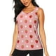 thumbnail image 1 of Fotbe Strawberries Blusas Sin Mangas para Mujer – Estilo Casual, Corte Suelto, Slim-Fit, Cuello Redondo Deportivo, Tops de Verano para Gimnasio y Yoga-Medium, 1 of 7