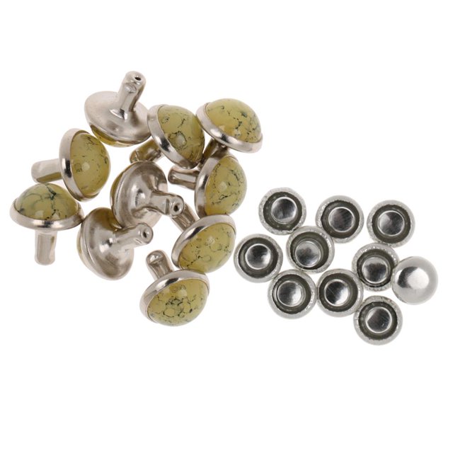 Abbracc 10pcs Mushroom Caps Rivet Rivets Pointed Nail for Leather Craft 8.5mm 3
