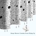 thumbnail image 6 of White Black Cat Planet Star Moon Pattern Shower Curtain 72"x84" ,Bathroom Decorative Shower Curtains Set with 12 Hooks,Modern Waterproof Washable Shower Curtain, 6 of 6
