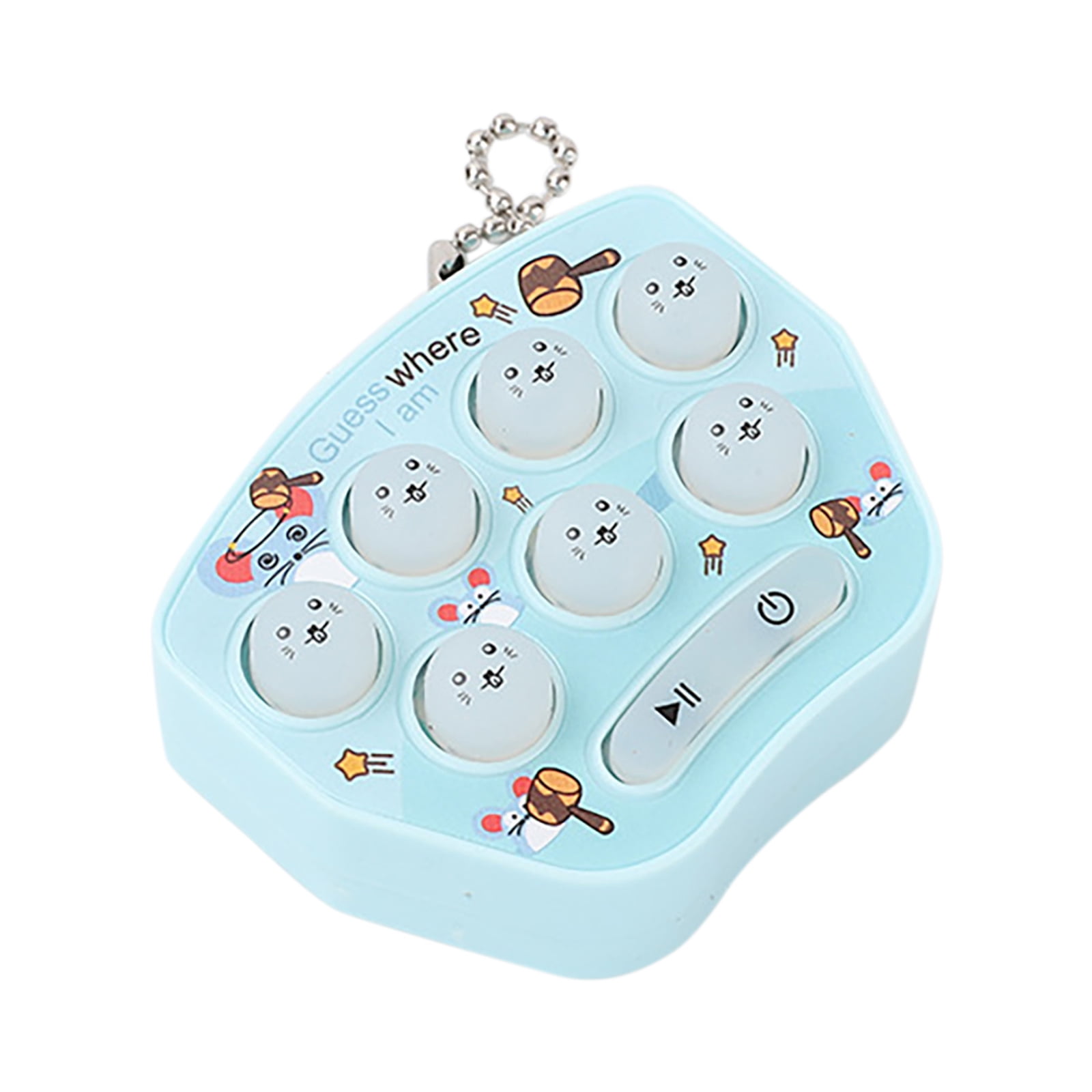 Whack-A-Mole Game - LED Mini Hamster Memory Game Toys Keychain (Blue ...