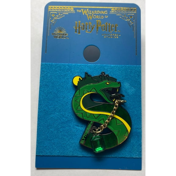 Universal Studios Slytherin Snake Locket Letter S Pin New with Card