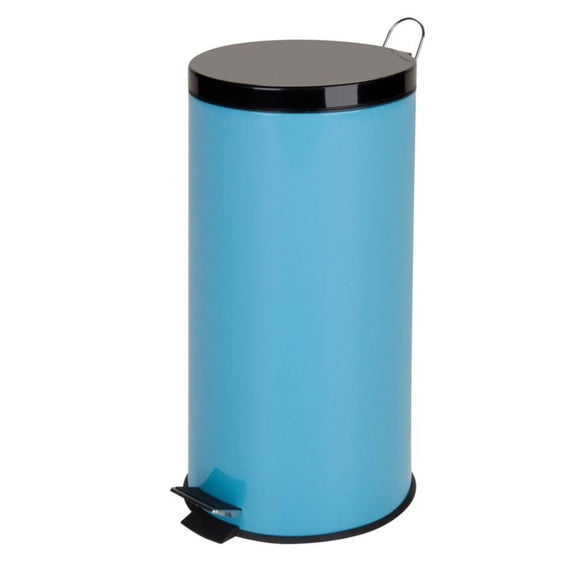 Honey Can Do 8 gal Round Metal Kitchen Trash Can with Liner