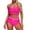 D12/Hot Pink, variant on Afdoent Women's Tankini Swimsuits Athletic Strap Tankini Swimsuit Two Piece Swimwear With And Adjustable Ties Trendy Beach Swimwear