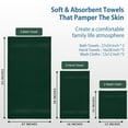 thumbnail image 4 of Dan River 6 Piece Towel Set Soft Quick Drying Cotton Bath Towel For Gym, Spa and Bathroom - Hunter Green, 4 of 10