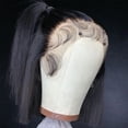 thumbnail image 2 of 4×4 Lace Front Wig Humna Hair Wig Straight Short Bob Wig Remy Hair Wig 200g 14inch, 2 of 5