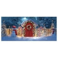 thumbnail image 4 of 7x16 ft Christmas Banner Cover, Garage Door Christmas Cover Winter Snow Scene Outdoor Large Garage Door Decors Xmas Candyland Village Backdrop for Wall House Holiday Party Decor, 4 of 4