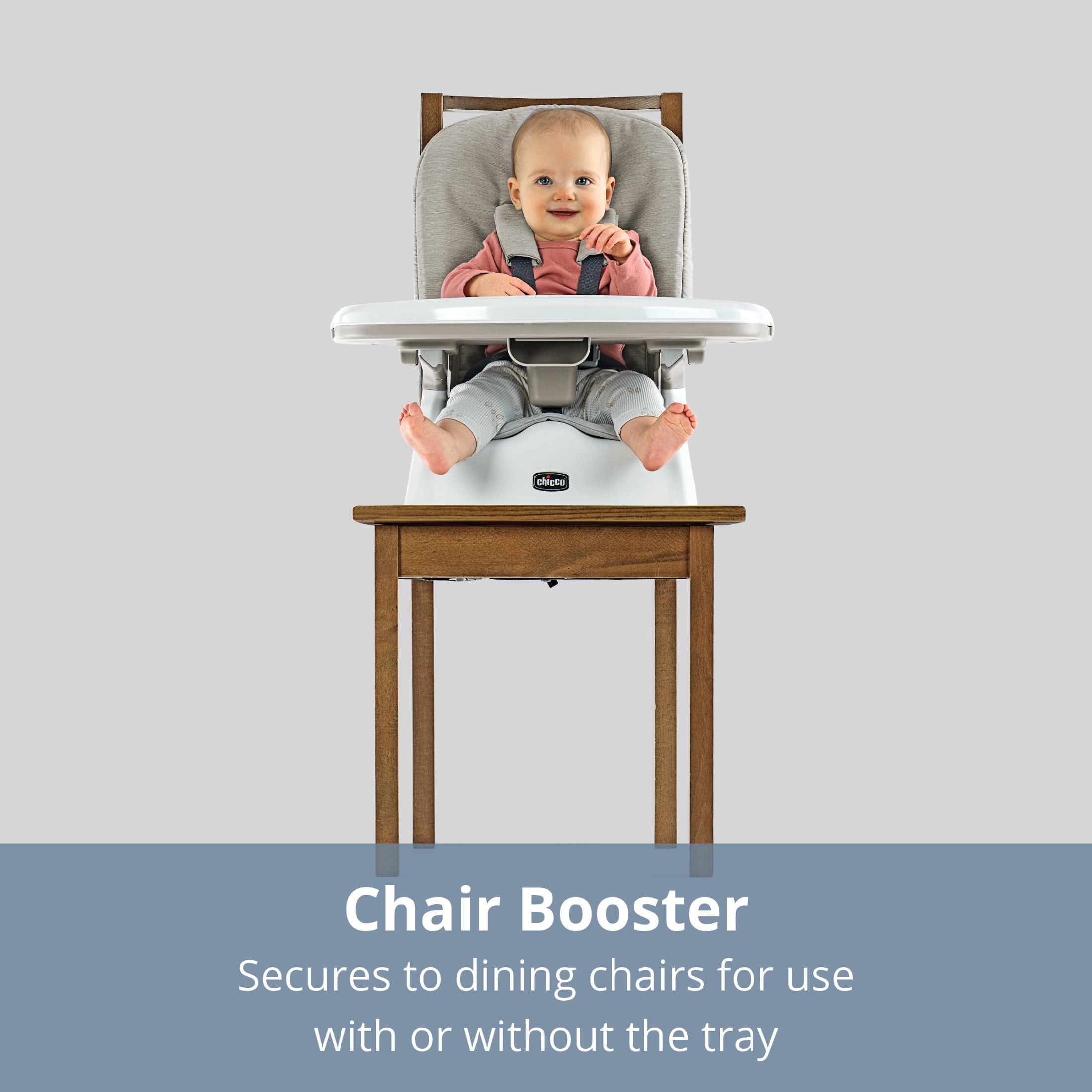 Chicco Stack Hi-Lo 6-in-1 Multi-Use High Chair, Booster and Stool with Tray - Sand (Beige), New