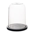 thumbnail image 1 of Vitrina de campana de cristal transparente con base de madera para velas 23 cm x 284 cm, 1 of 9