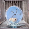 thumbnail image 4 of Large Silent Hamster Exercise Wheel with Stand Blue Plastic Small Pet Running Toy, 4 of 8