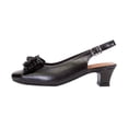 thumbnail image 3 of PEERAGE Cathy Women Extra Wide Width Beaded Bow Dress Slingback BLACK 7.5, 3 of 6
