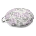 thumbnail image 1 of Floral Round Floor Cushion with Handle, Ornamental Geometric Lilac Flower Blossoms and Striped Leaves Stretching, Pillow for Living Room & Dorms, 18" Round, Pale Purple Pale Taupe, by Ambesonne, 1 of 4