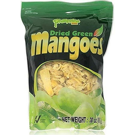 Phillippine Brand Naturally Delicious Dried Green Mangoes Tree Ripened Value Bag 30 Ounces
