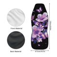 thumbnail image 6 of Uourmeti Purple Floral Butterflies Auto Seat Cover Firmly Stitched Car Seat Cover Anti-Fade Durable 1 Piece Compatible with Cars Truck, 6 of 6