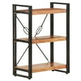 thumbnail image 1 of vidaXL 3-Tier Industrial Adult Bookcase - 60x30x80 cm - Solid Acacia Wood, 1 of 5