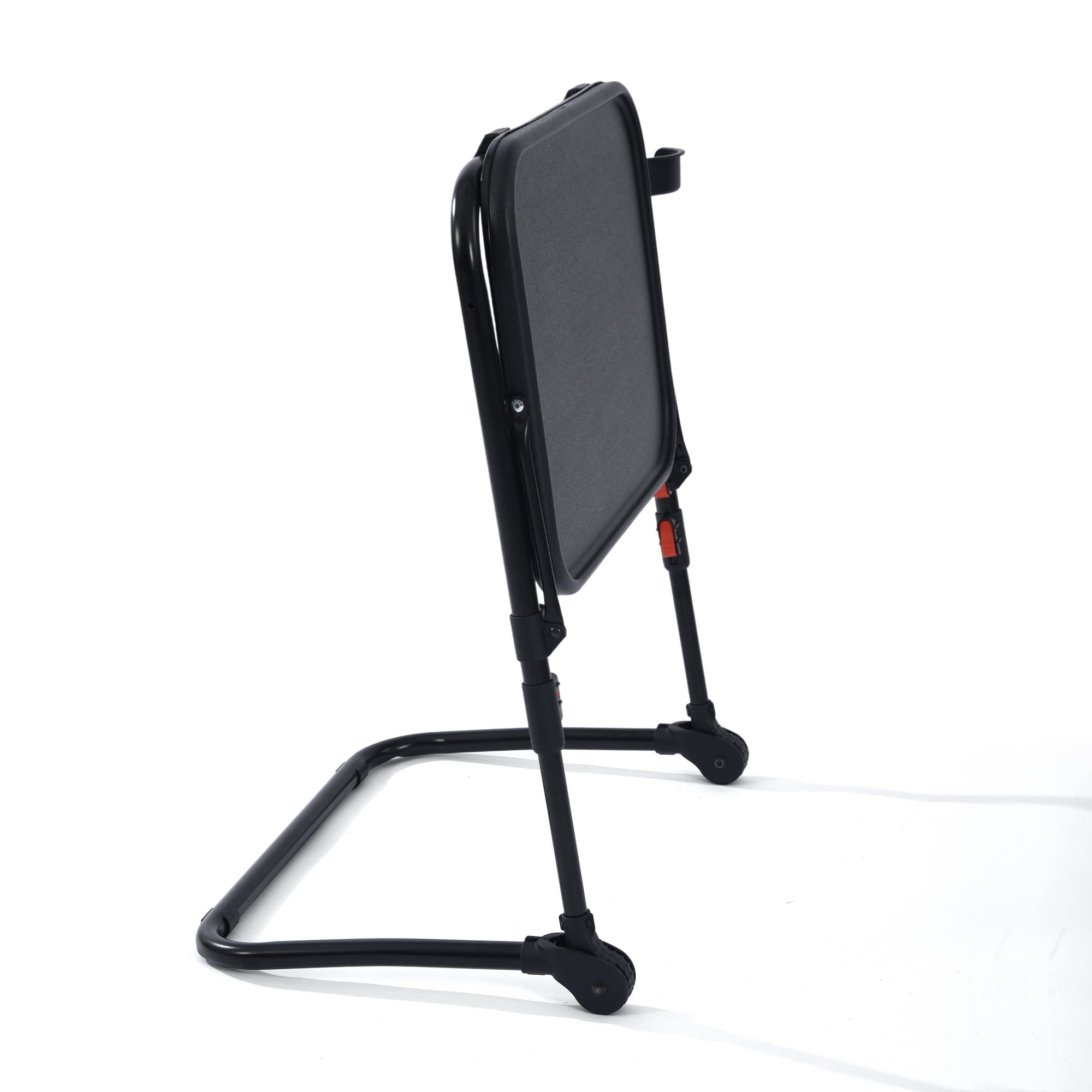 Adjustable Folding TV Tray Table with Cup Holder, 4 Heights & 3 Angles Portable Laptop Bed Desk, Z-Shaped Frame for Sofa Bedroom Holiday Use & Gift