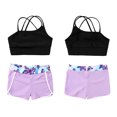 thumbnail image 6 of Zaldita Kids Girls 2 Piece Dance Outfit Printed Camisole and Booty Shorts Set Sports Bra Active Butterfly 8, 6 of 7