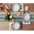 thumbnail image 2 of Striped Boho Teal Table Runner Modern Party Dining Table Runner Wedding Table Cover Home Decor Tablecloth, 2 of 5