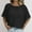 Black, variant on Oplxuo Womens Summer Scoop Neck Short Sleeve Sweater Casual Crochet Hollow Out Knit Tops Pullover Shirts Beach Coverup