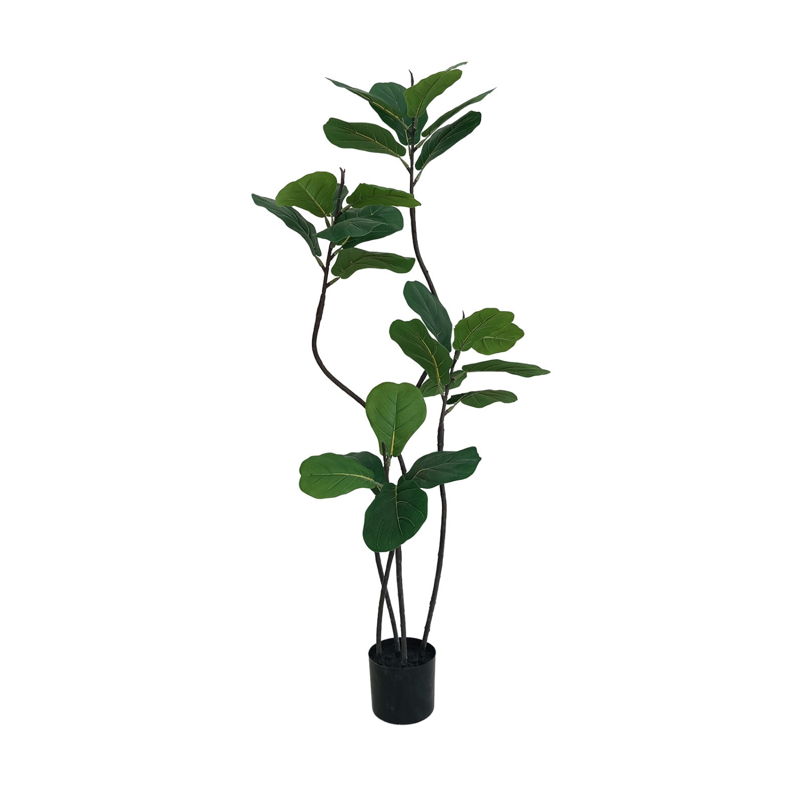 BEAUTYPEAK 6FT Artificial Fiddle Leaf Fig Tree Faux Ficus Tree Fake Green House Plants Indoor Outdoor Floor Plant