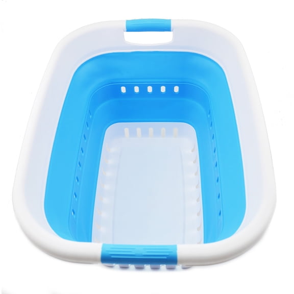 SAMMART 37L (9.77 gallon) Collapsible Plastic Laundry Basket - Foldable Pop Up Storage Container / Organizer - Portable Washing Tub - Space Saving Hamper / Basket