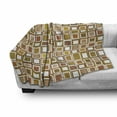 thumbnail image 3 of Geometric Soft Flannel Fleece Blanket, Square Pattern with Many Earthy Tones Geometric Illustration Mosaic Style Design, Cozy Plush for Indoor and Outdoor Use, 50" x 60", Multicolor, by Ambesonne, 3 of 6