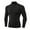Black, variant on Fesfesfes Long Sleeve Shirt Men Plus Velvet Fitness Clothing High Elastic Warmth Stand-up Collar Sweater Sports Long Sleeves Blouse